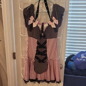 Rubie's Pink and Black Gingham Dress